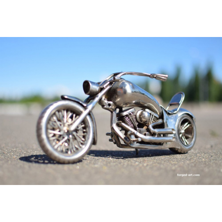 Chopper bike wrought iron art